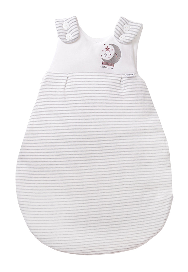 schlupf schlafsack baby Grau-weiß gestreifter Babyschlafsack von Liliput – Liliput