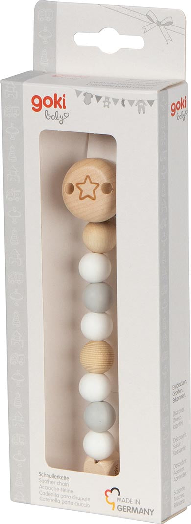 Schnullerkette grau von Goki