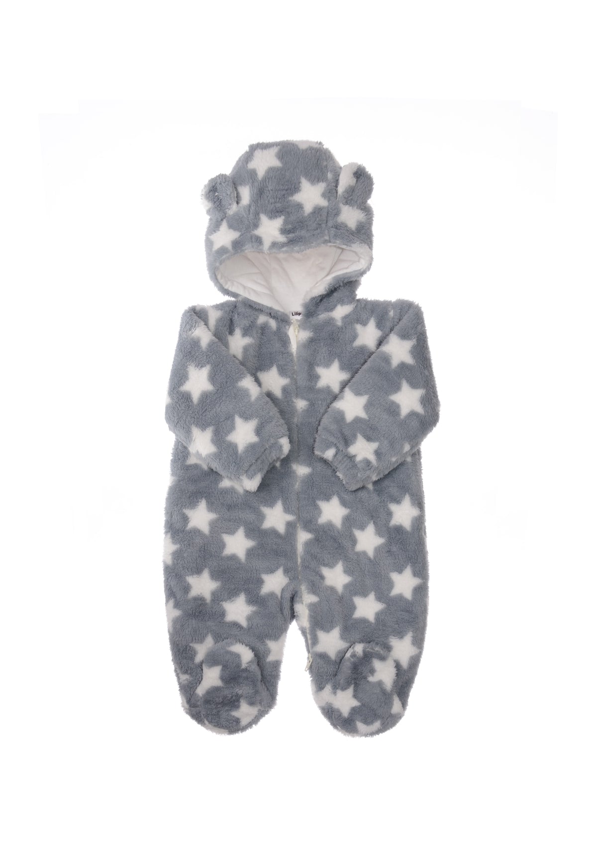 Plüsch-Overall mit Sternchen und Teddyohren