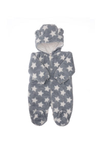 Plüsch-Overall mit Sternchen und Teddyohren