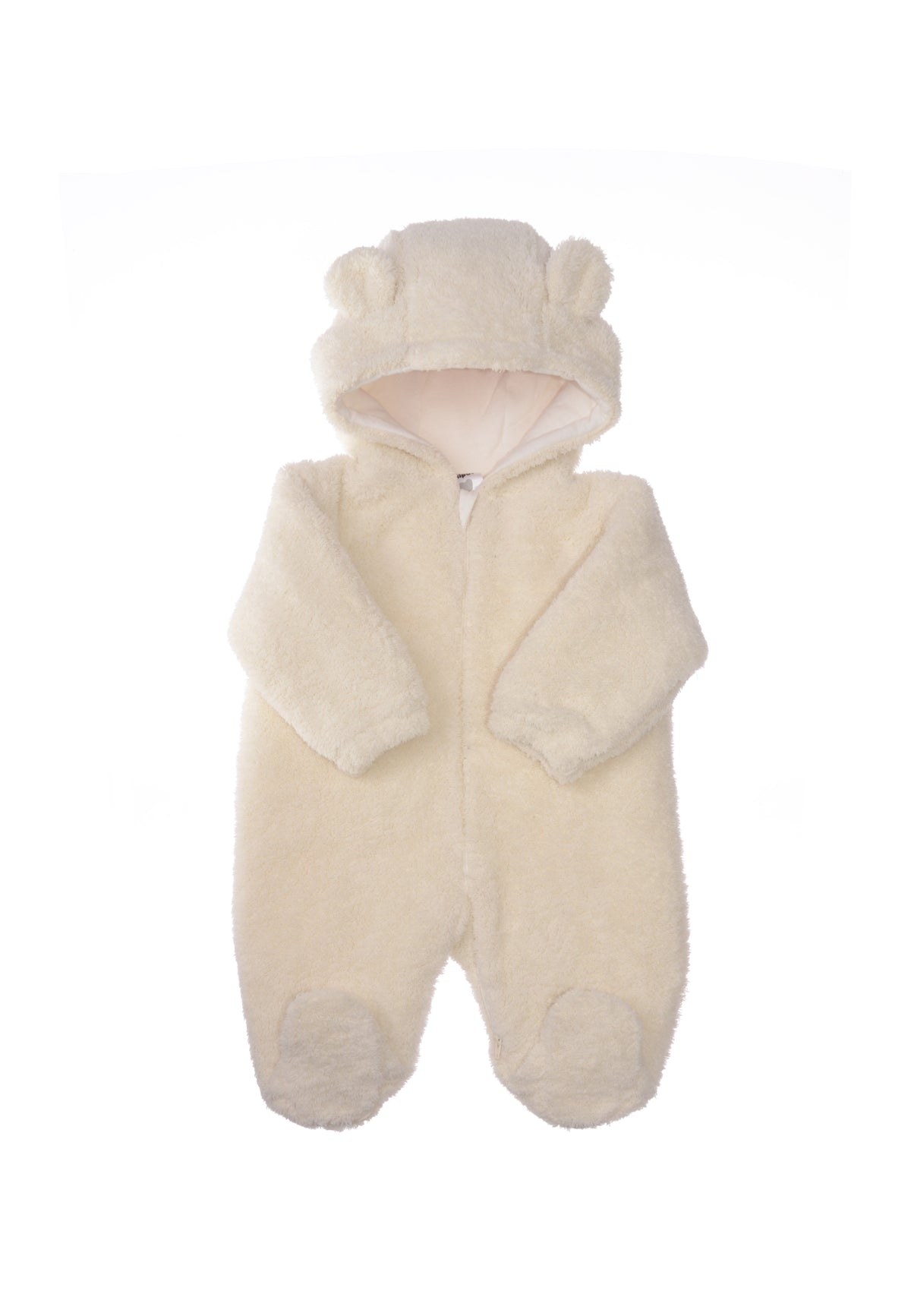 Plüsch Overall Einteiler mit Teddyohren creme